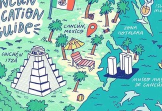 Mapa turístico de Cancún