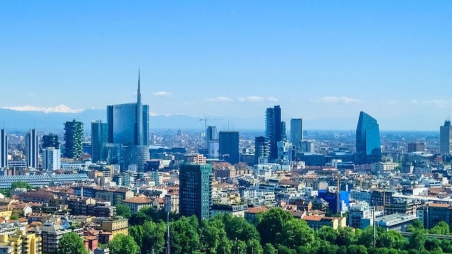 Vista da cidade de Milão