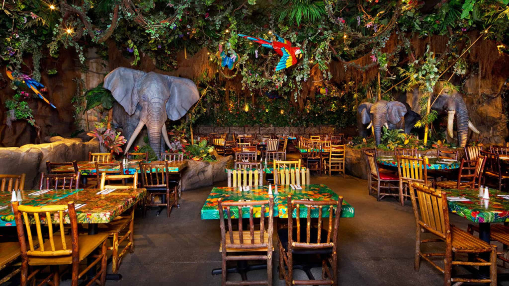 3 restaurantes para crianças no Disney Springs: Rainforest Cafe em Orlando