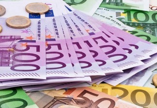 Notas e moedas de euro