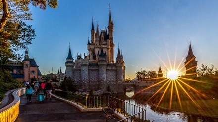 Amanhecer no Magic Kingdom da Disney Orlando