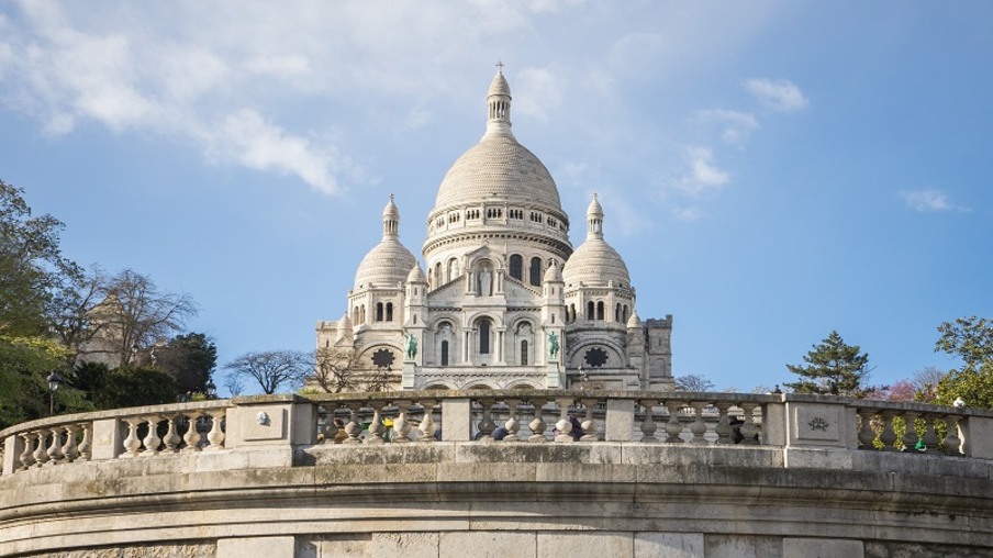 Vista da Catedral Sacre Coeur em Paris