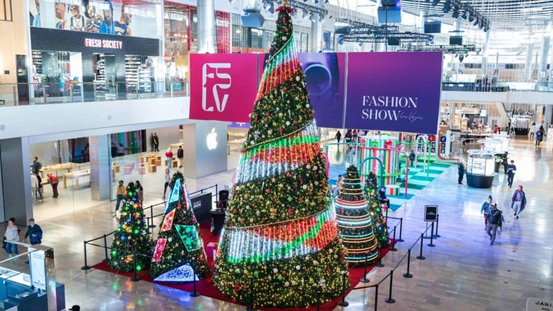 Shopping Fashion Show Mall em Las Vegas no Natal