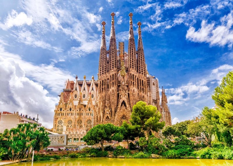 Vista da Catedral Sagrada Família em Barcelona