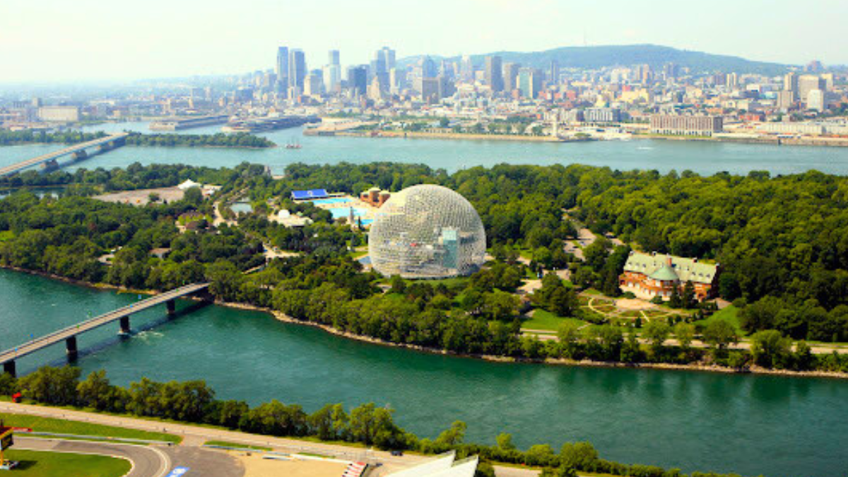 Biosfera localizada no parque Jean Drapeau