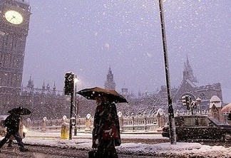 Quando neva em Londres?