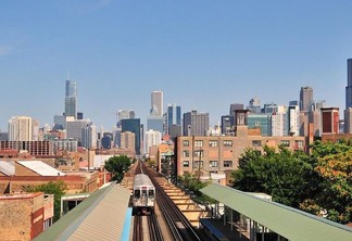 Trem em Chicago