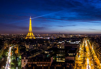Vista de Paris na França