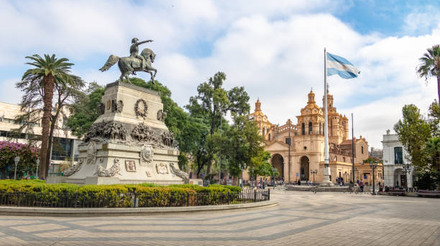 San Martin Square and Cordoba Cathedral - Cordoba, Argentina