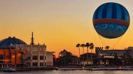 Paisagem de balão na Disney Springs em Orlando