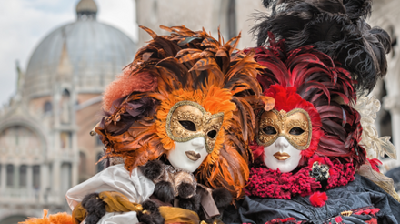 Máscaras de Carnaval na Itália