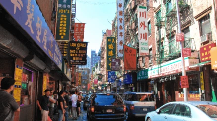 Bairro de Chinatown em Nova York