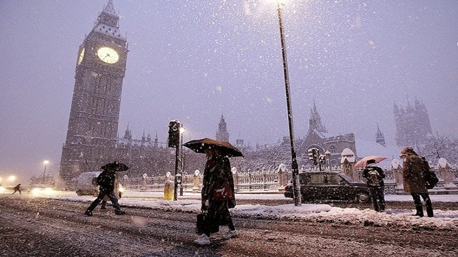 Quando neva em Londres?