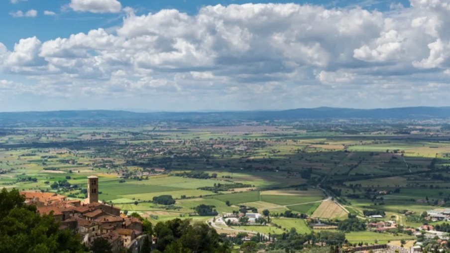 Vista panorâmica de Cortona