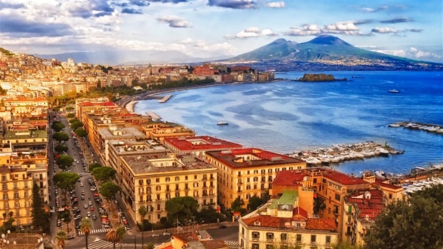 Vista da Baía de Nápoles