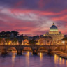 Pôr do sol no Vaticano