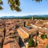 Vista da cidade de Lucca do topo da Torre de Guinigi