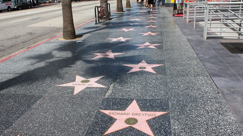 Calçada da fama em Los Angeles