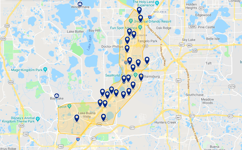As melhores regiões de Orlando para se hospedar