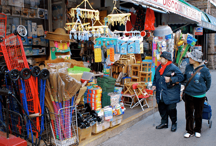 Lojas de Chinatown em Nova York