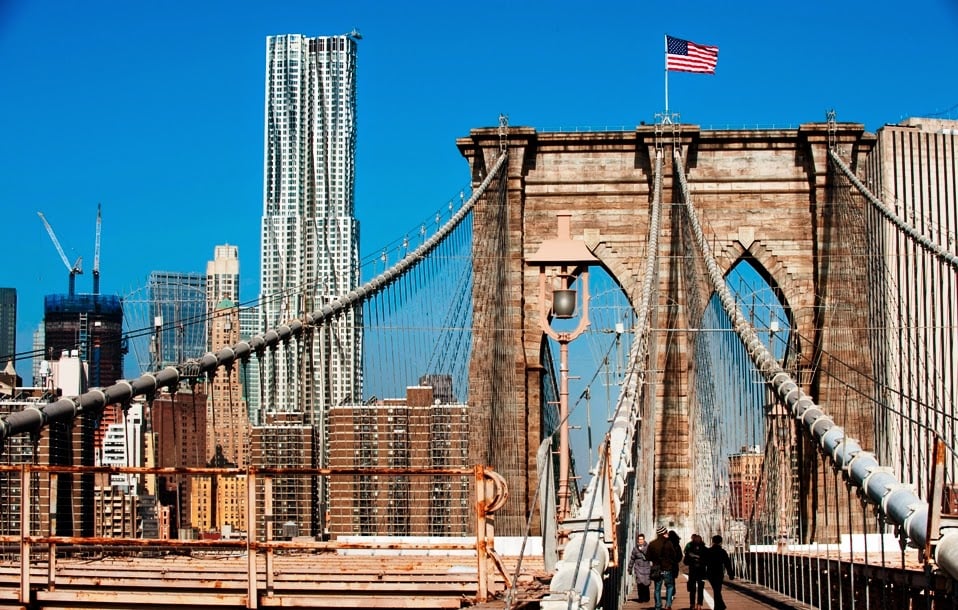 Ponte do Brooklyn em Nova York