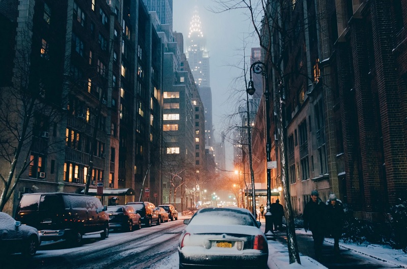 O clima no inverno em Nova York
