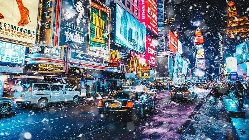 Times Square em dezembro