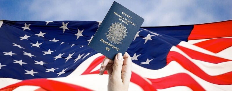 Passaporte brasileiro para Los Angeles
