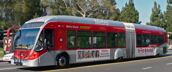 Ônibus Metro Rapid em Los Angeles
