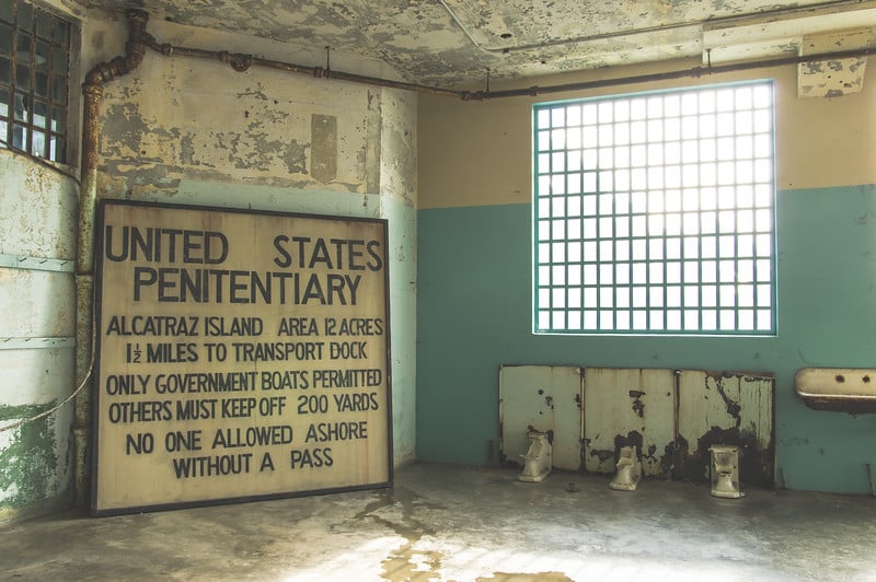 O interior da prisão de Alcatraz