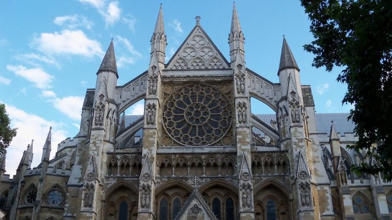 Vista da Abadia de Westminster em Londres