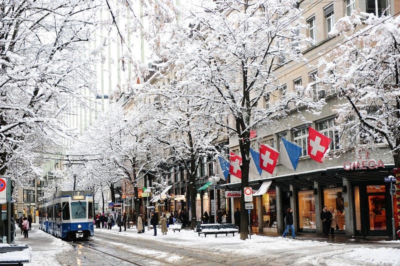 Inverno em Zurique, Suíça