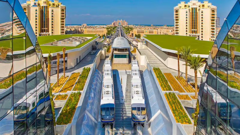 Monorail da ilha de Palm Jumeirah