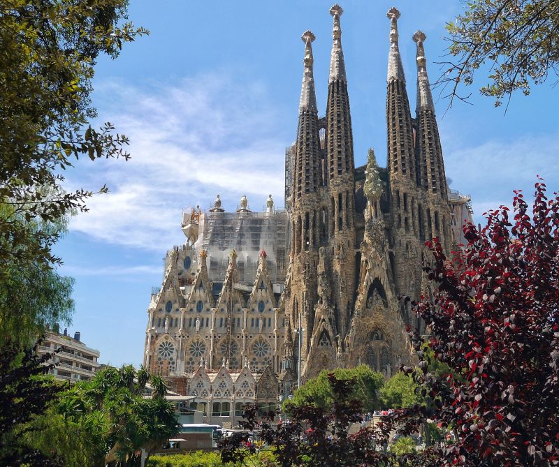 Vista da Catedral Sagrada Família em Barcelona