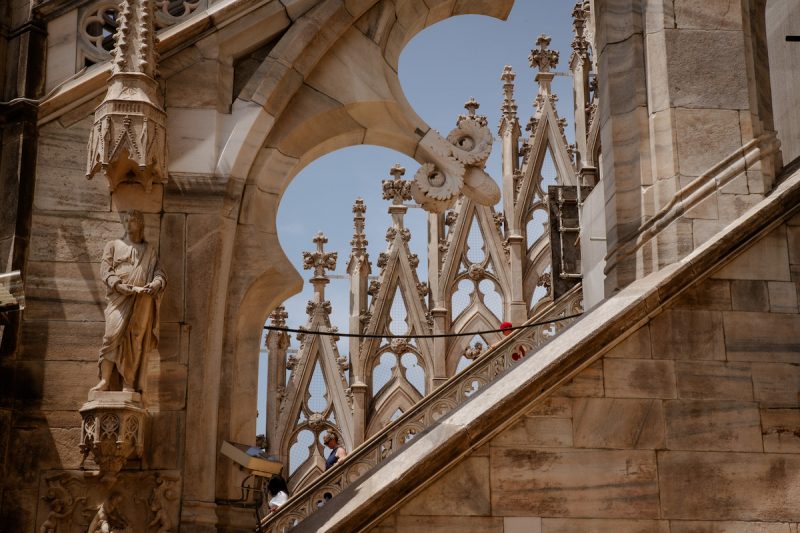 Detalhes da Catedral de Duomo em Milão.