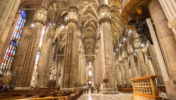 Interior da Catedral de Milão.