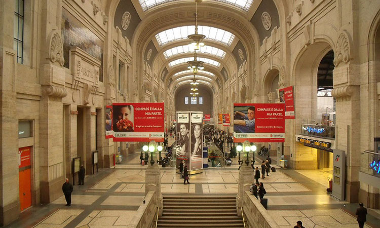 Interior da Estação Central de Milão.