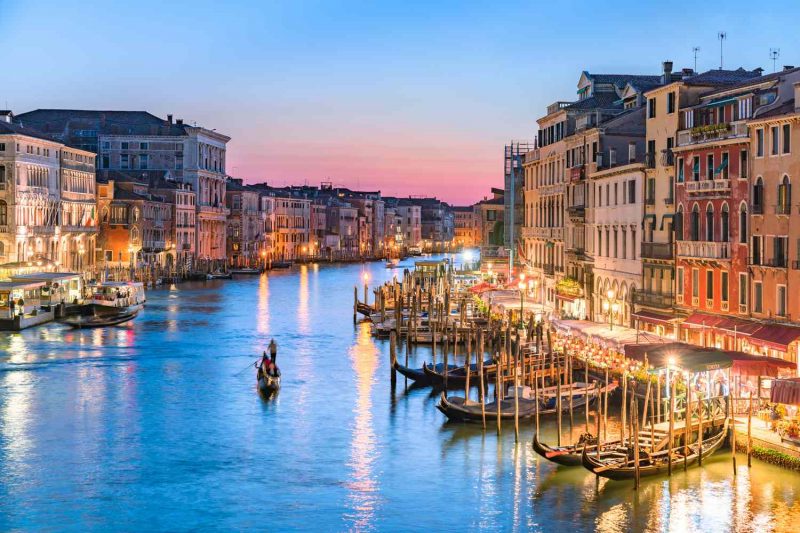 Vista de Veneza no verão.