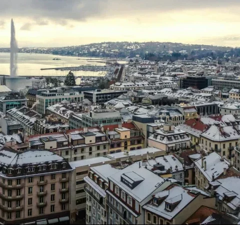 Inverno em Genebra, Suíça