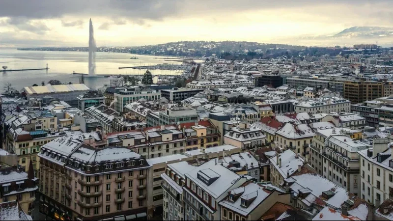 Inverno em Genebra, Suíça
