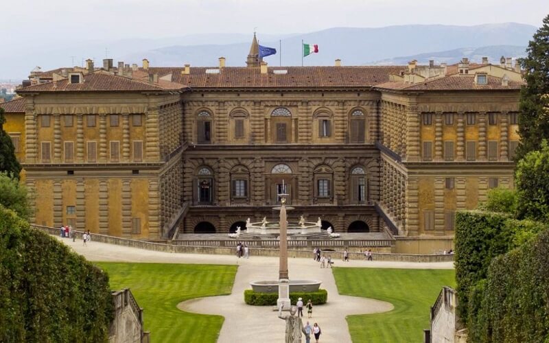 Fachada do Palazzo Pitti em Florença, Itália.