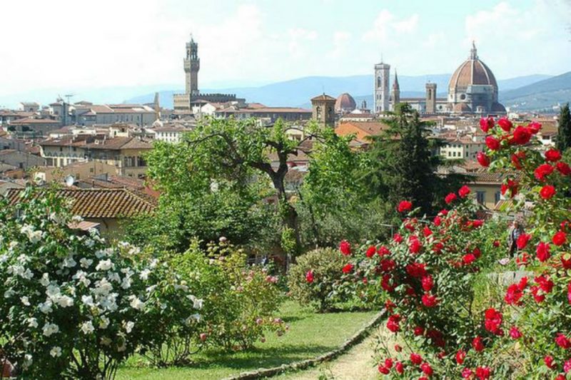 Vista da cidade de Florença na primavera.