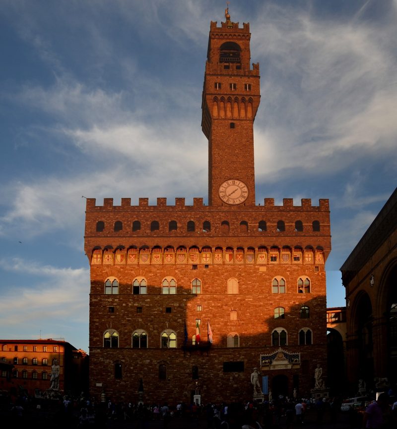 Fachada do Palazzo Vecchio em Florença.