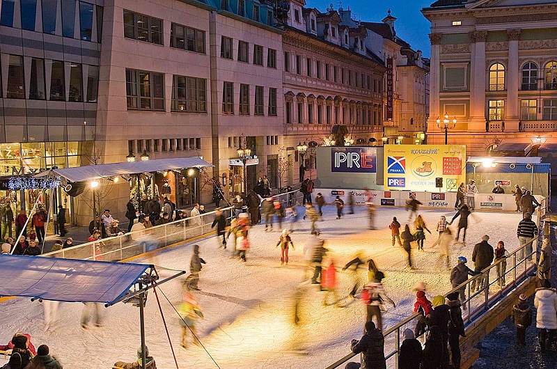 Pista de patinação em Praga, República Tcheca