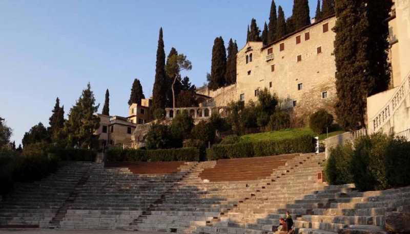 Teatro Romano em Verona, Itália