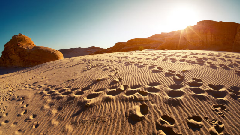 Deserto do Sinai ao entardecer